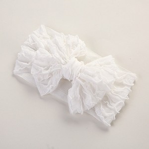 MyKids-Usa Baby Solid Color Elastic Handmade Big Bow Headband - 1 of 4