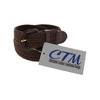CTM Men's Elastic Braided Belt with Covered Buckle (Big & Tall Available) - 3 of 4