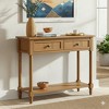 KTMBDW Console Table with 2 Drawers, Narrow Wood Accent Sofa Table Entryway Table with Bottom Storage Shelf for Entryway, Hallway, Living Room - 3 of 4