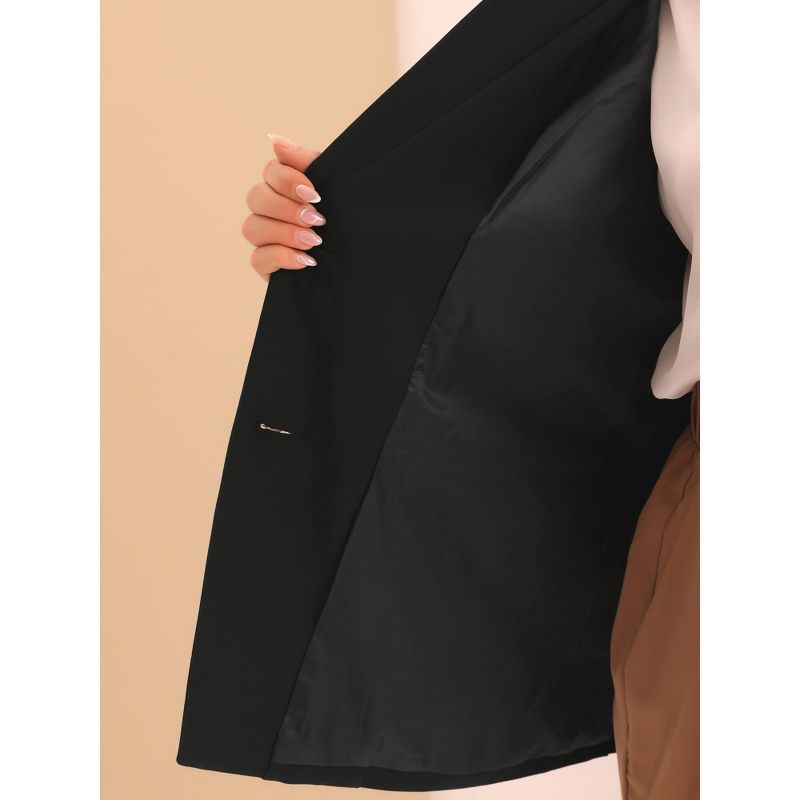 Agnes Orinda Women's Plus Size Business Button Long Sleeve Office Work Suit Jackets, 5 of 6
