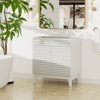 ROOMTEC 24 in. Bathroom Vanity, Mid-Century Cabinet with 2 Soft-Close Doors, Freestanding, Wood Grain Laminate, Walnut (Sink Not Included) - 3 of 4