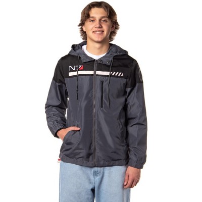 Mass Effect Men's N7 Logo Special Tactics Windbreaker Jacket With Hood (XL) — фото 2