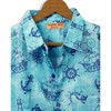 HAPPY BAY Men's Hawaiian Shirts Short Sleeve Button Down Shirt Mens Shirts Linen Effect Casual Beach Holiday Hawaii Shirts for Men - 3 of 4