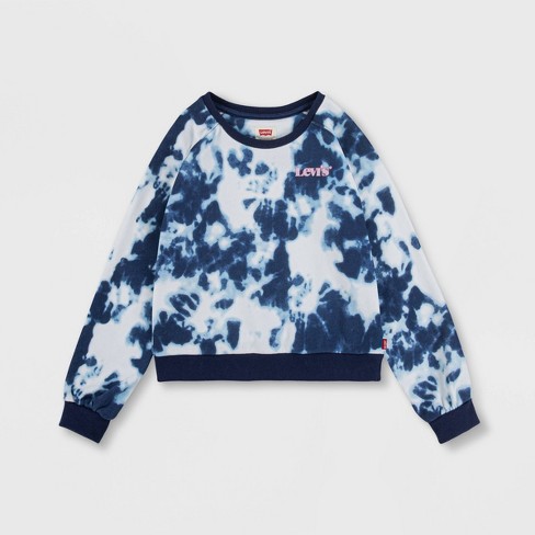 Levi's® Girls' Tie-dye Sweatshirt - Navy 6 : Target