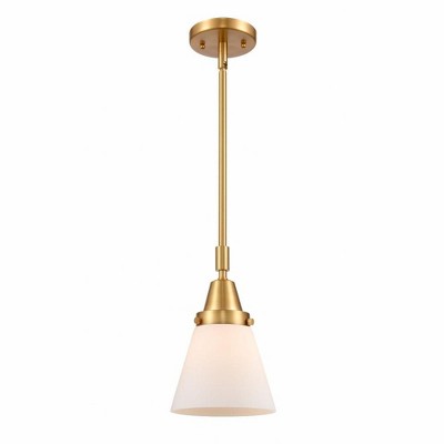 Cone - 1 Light Stem Hung Mini Pendant In Industrial Style-9.13 Inches Tall and 6 Inches Wide