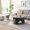KIGFTSOD Industrial Round Coffee Table,Sturdy and Easy Assembly, 2-Tier with Storage for Living Room, Garden - 2 of 4