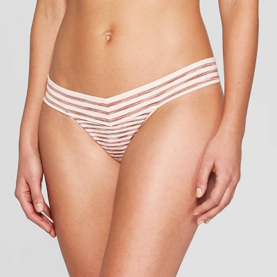 pink seamless thong