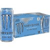 Monster Energy Ultra Blue, Sugar Free Energy Drink, 16 Ounce (Pack of 15) - 2 of 4
