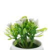 Unique Bargains Artificial Plants Mini Rose Arrangement Plastic 3.15"x3.15"x4.33" 1 Pcs - 4 of 4