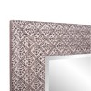 Howard Elliott 35.25"x23.25" Rectangular Framed Faux Embossed Wall Mirror Taupe: Modern Polystyrene, No Assembly Required - image 4 of 4