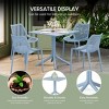WestinTrends Playa 31.5" Square Plastic Outdoor Patio Dining Table for 4 - 4 of 4