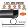 VEVOR Garage Door Seals Bottom Rubber, U Shape +O Ring Garage Door Weather Stripping, Weatherproof , 5/16 inch T-ends and 3 3/4 inch W 16 Ft, Black - 3 of 4
