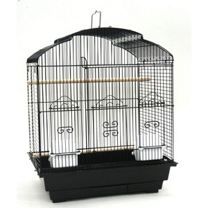 YML A5804 3/8 inches Bar Spacing Shall Top Small Bird Cage Black 18 inches x 14 inches - 1 of 1