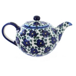 Blue Rose Polish Pottery 8C WR Unikat Large Teapot - 1 of 1