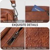 Crossbody Bags for Women Trendy,Leather Crossbody Purses Embossed Design,Multi Pocket Lightweight Shoulder Handbag (01-Brown) - 3 of 4