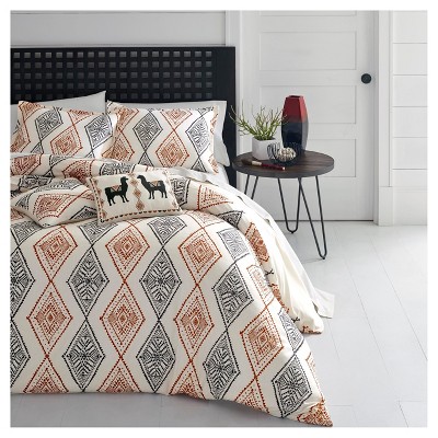 Beige Cusco Rhombus Duvet Cover Set (Twin) - Azalea Skye