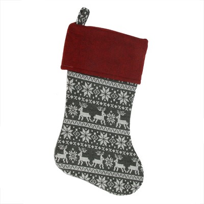 Red 8.5 x 19 SARO LIFESTYLE Julestrømpe Collection Classic Cable Knit Christmas Stocking