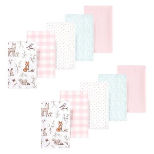 Luvable Friends Hudson Baby Flannel Burp Cloths 10pk - 1 of 2