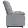 vidaXL Modern Relaxation Recliner in Light Gray Polyester Fabric - Comfortable Seat Filled with Sponge & PP Cotton - Light Gray - 4 of 4