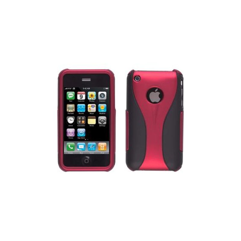 Ventev - Duo Snap-On Case for Apple iPhone 3G/3GS Cell Phones - Red & Black, 1 of 2