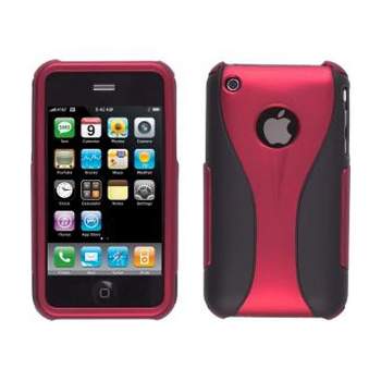 Ventev - Duo Snap-On Case for Apple iPhone 3G/3GS Cell Phones - Red & Black