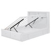 Sapphtopaz Bed Frame with Bookcase and Storage LED Headboard Platform Bed with USB and 2 Drawers for Bedroom, No Box Spring Needed - 4 of 4