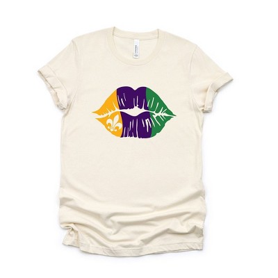Simply Sage Market Women's Mardi Gras Lips Short Sleeve Graphic Tee