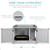 Best Choice Products Large Wooden Cat Litter Box Enclosure, Storage Cabinet Bench Table w/ Magazine Rack - 3 of 4