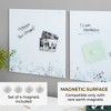 ECR4Kids MessageStor Magnetic Dry-Erase Glass Board with Magnets, 17.5in x 17.5in, 2-Pack - 3 of 4