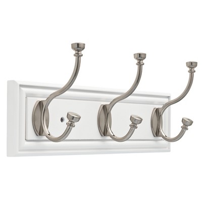 16" Hook Rail Elegant - White/Satin Nickel - Threshold™