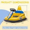 Bumper Car for Toddlers, 6V Electric Ride On Toys for Kids, 1.9 MPH Max Speed, Steering Wheel, 360 Degree Spin, 2-Speeds, Lights, Music & Horn - 4 of 4