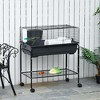 PawHut Two-Story Small Animal Cage Removable from Stand, Guinea Pig, Hedgehog, Chinchilla, Ferret, Shelf & Wheels - 2 of 4