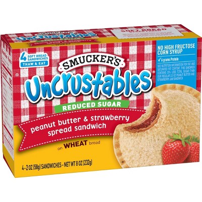 Smucker's Uncrustables Frozen Whole Wheat Peanut Butter & Strawberry ...