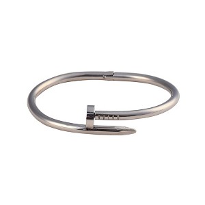 SOHI Women's Metallic Silver The Screw Bangle Bracelet - 1 of 4