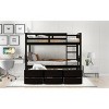 Streamdale Twin over Twin Wood Bunk Bed with Trundle and Drawers, Espresso - 4 of 4