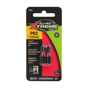 Blu-Mol Xtreme Phillips #3 X 1 in. L Screwdriver Bit S2 Tool Steel 2 pc - 1 of 2
