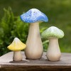 Transpac Ceramic 9.75 in. Terracotta Mushroom Decor Set of 3 - 2 of 4