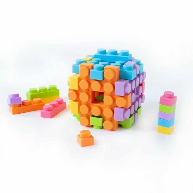 UNiPLAY Waffle Soft Blocks — Cube Puzzle Play for Cognitive and Sensory Development in Early Learning Education, Ages 3 Months and Up (6pc Set), 3 of 8