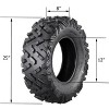 25x8-12 6PR ATV Tires, 25x8x12 All Terrain ATV UTV Off-Road Tires(Set of 2, Tubeless) - 3 of 4