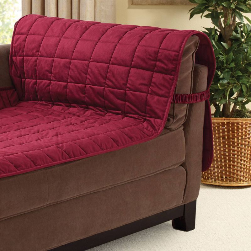 Antimicrobial Quilted Armless Chaise Furniture Protector - Sure Fit, 4 of 5