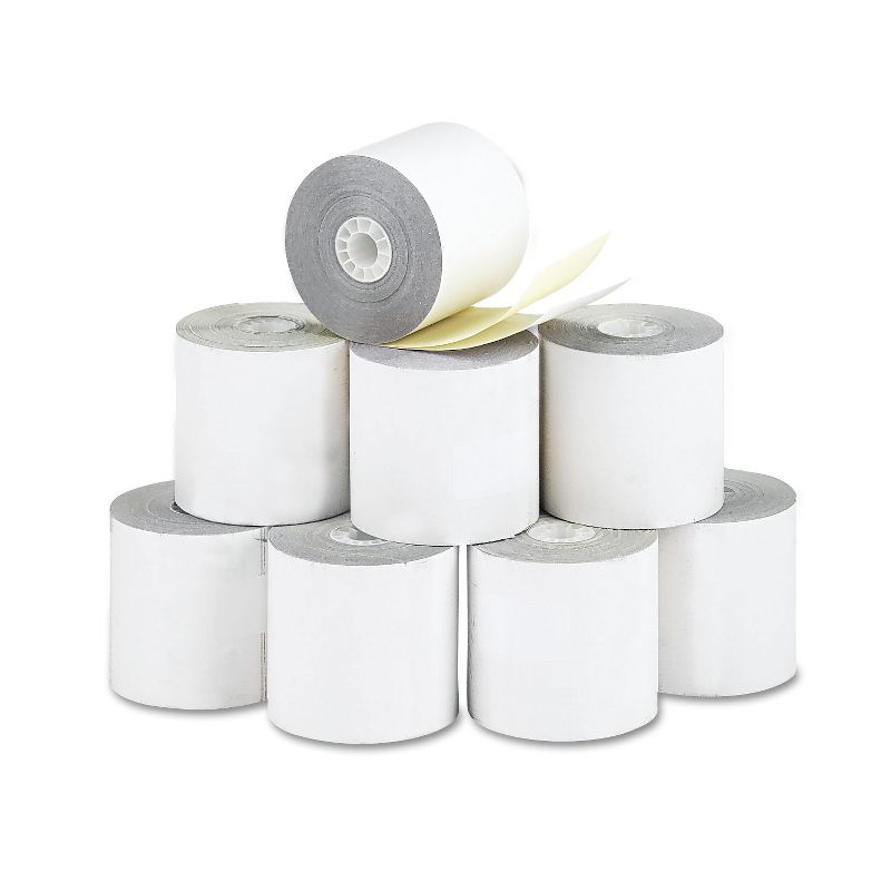 PM Company Paper Rolls Credit Verification 2 1/4" x 70 ft White/Canary 10/Pack 09325, 2 of 3