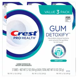 Crest Gum Detoxify Deep Clean Anticavity Fluoride Toothpaste - 3.7oz/3pk