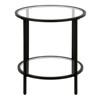 Black Bronze Round Side Table with Glass Shelf - Henn&Hart - 3 of 4