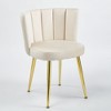 CAVINAS Modern Velvet Dining Chairs (Set of 2) with Gold Metal Leg,Accent Armchairs for Dining Room, Living Room - 2 of 4