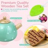 Wooden Tea Set, Pretend Play Kitchen Accessories, Princess Tea Time Toy,features and charming design - 2 of 3