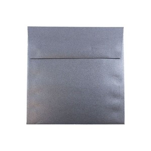 JAM Paper 6 x 6 Square Metallic Invitation Envelopes Stardream Anthracite Black Bulk 250/Box - 1 of 2