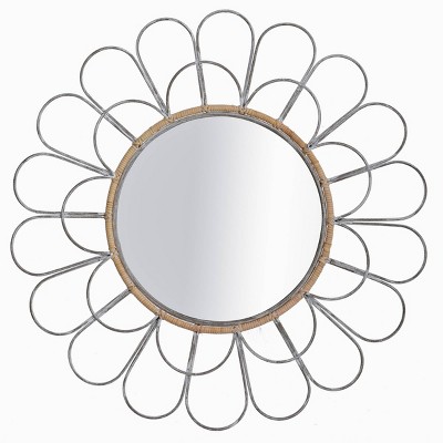 Elana Woven Wall Mirror White - StyleCraft