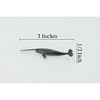 Collectible Wildlife Gifts | Whale, Narwhal, Unicorns of the Sea, Rubber Animal, Realistic Toy Figure, Model, Hand Painted, Gift,  3"    CH538 BB159 - 3 of 4