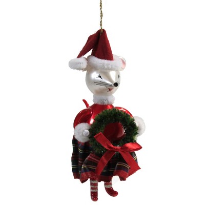 Italian Ornaments 5.5" Mrs Claus Mouse Ornament Italian Christmas  -  Tree Ornaments