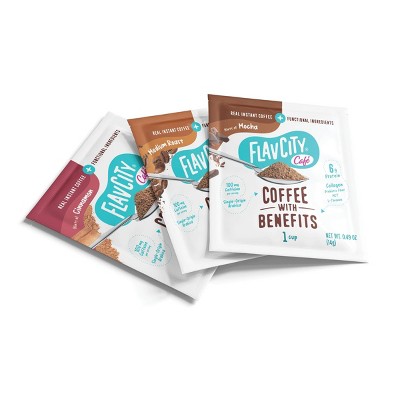 FlavCity Single Serve Variety Pack Medium Roast Instant Coffee - 4.07oz/9ct